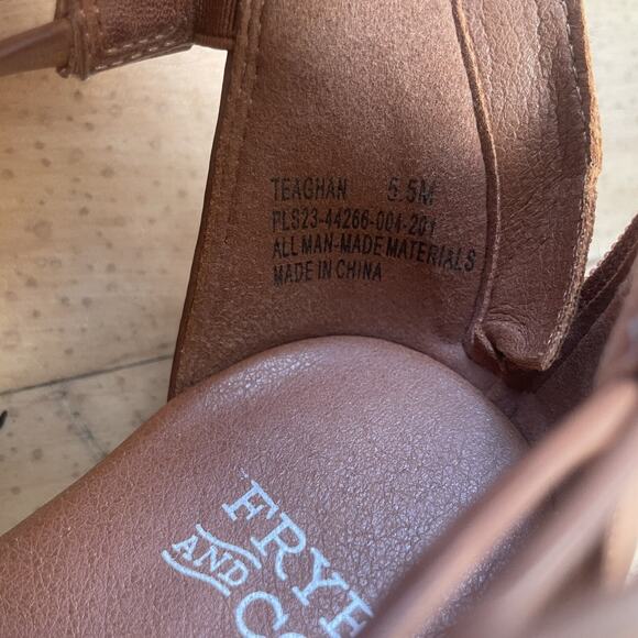 FRYE & CO Womens Strap Evie Sandals Tan EUC size 5.5 M - Picture 6 of 8